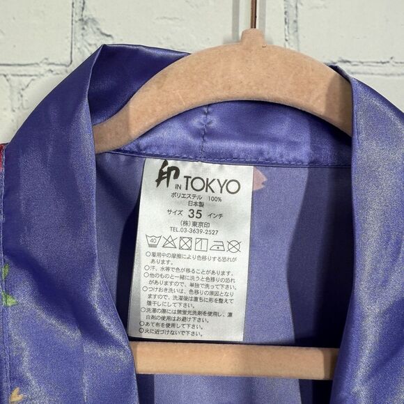 Tokyo Kimono Women SIze 35 Vibrant Floral Mid Lenght Oversized Coverup Duster - Picture 3 of 8